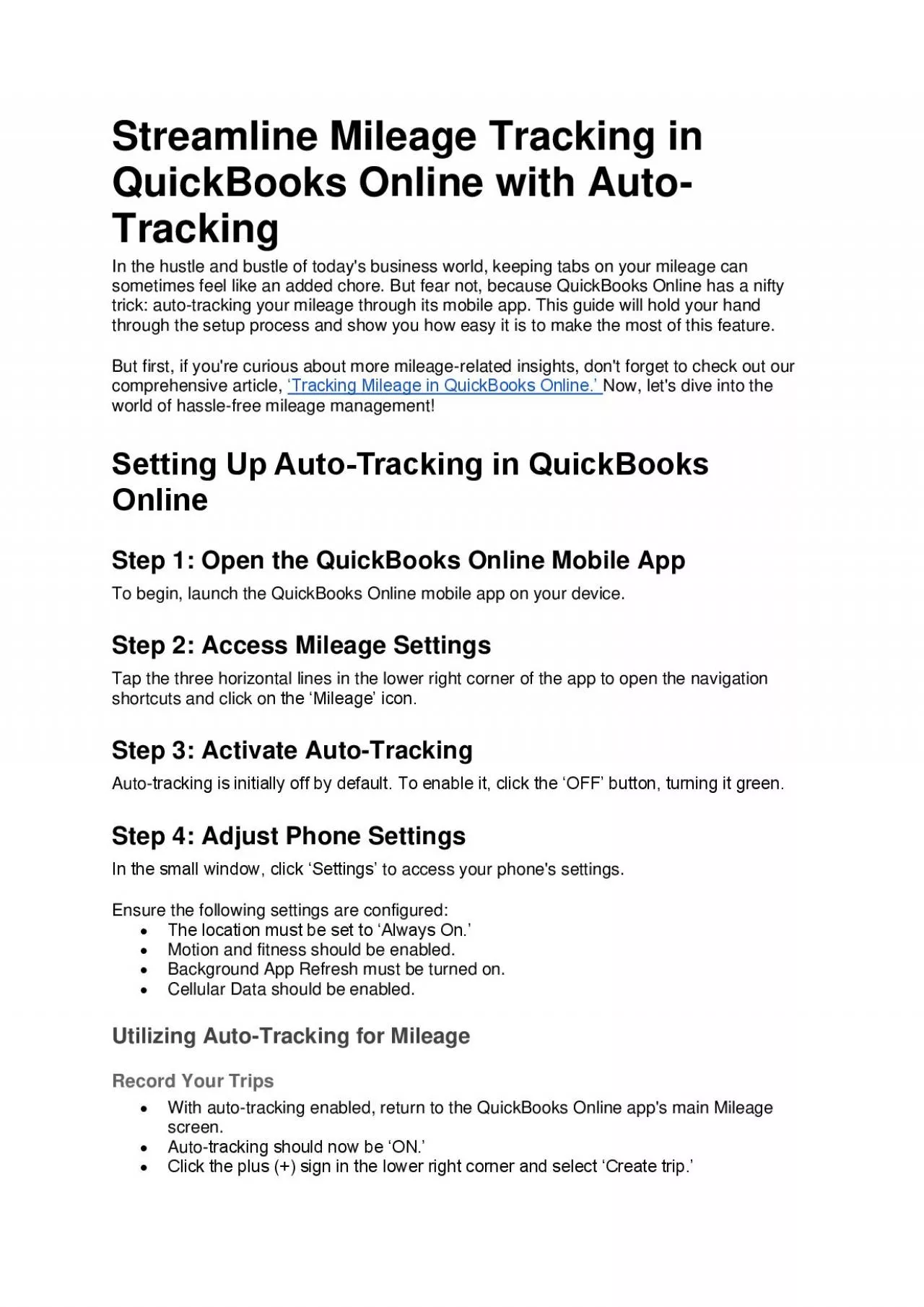 PDF-Streamline Mileage Tracking in QuickBooks Online with Auto