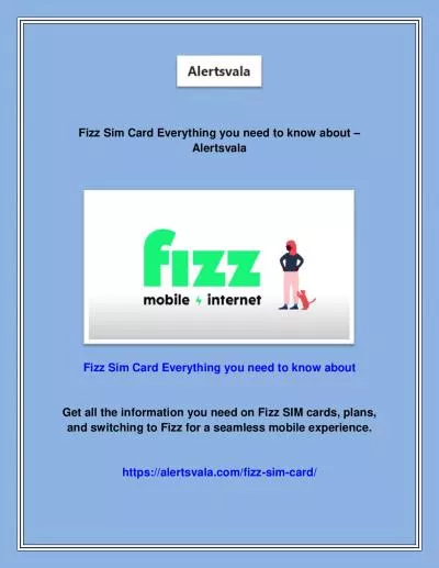 Fizz Sim Card Everything you need to know about - Alertsvala