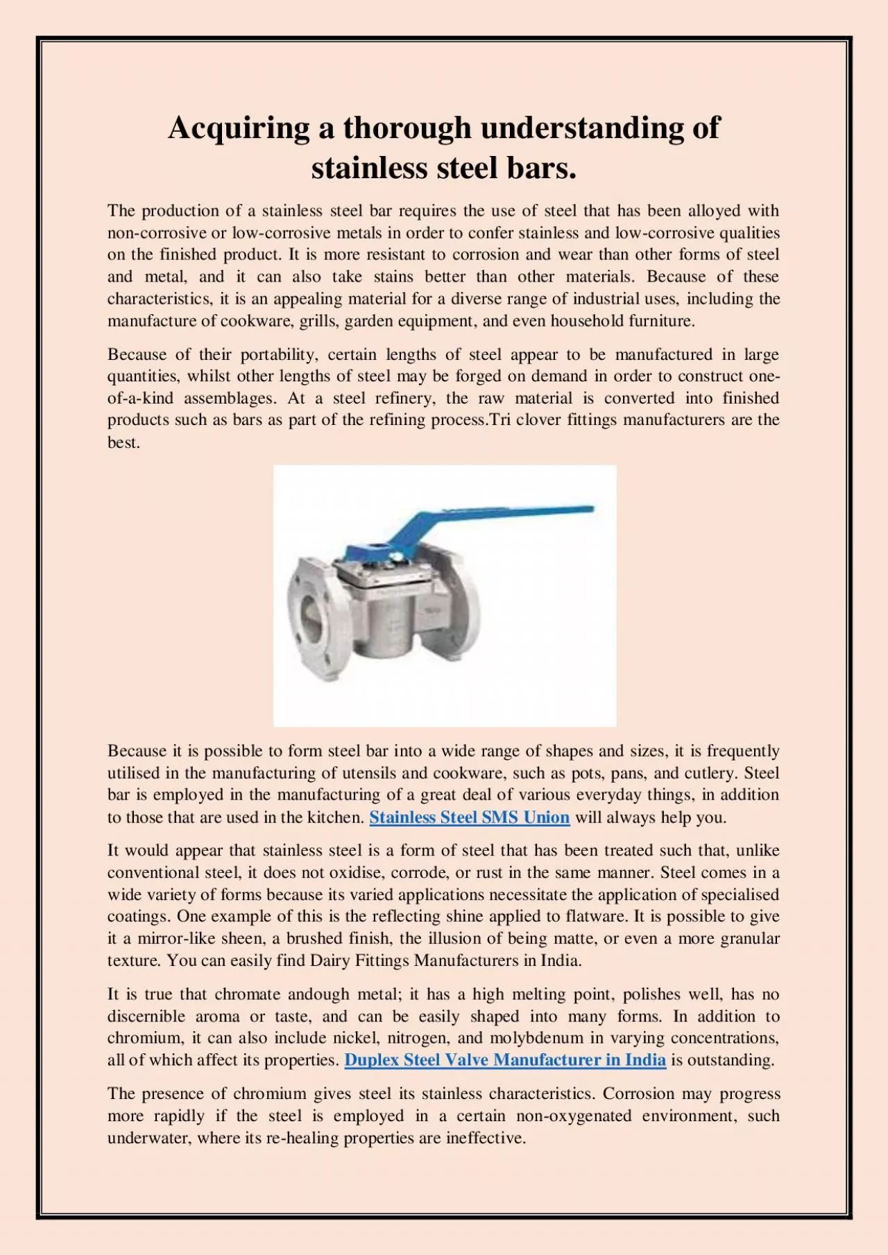 PDF-Acquiring a thorough understanding of stainless steel bars.