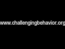 www.challengingbehavior.org