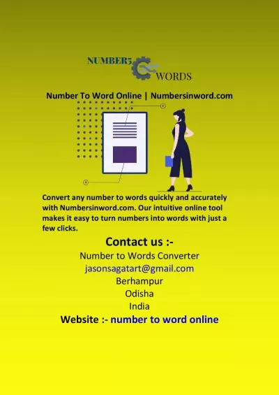 Number To Word Online | Numbersinword.com