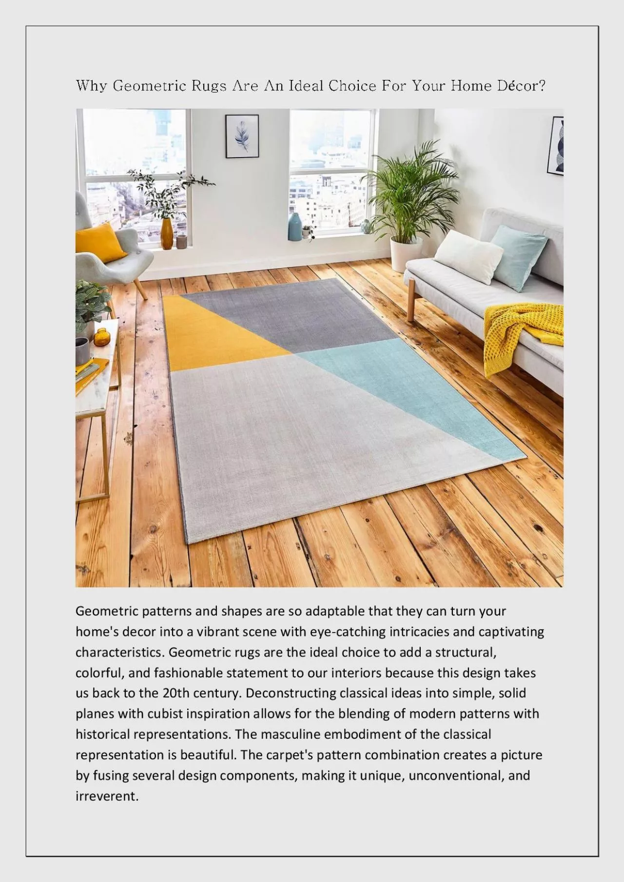 PDF-Why Geometric Rugs Are An Ideal Choice For Your Home Décor?