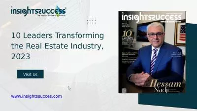 10 Leaders Transforming the Real Estate Industry, 2023