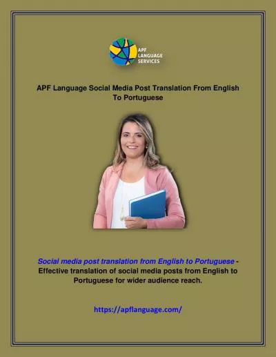 APF Language Social Media Post Translation From English To Portuguese