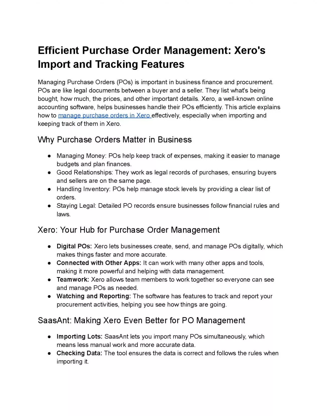 PDF-How to Import Purchase Orders into Xero : SaasAnt Support Portal