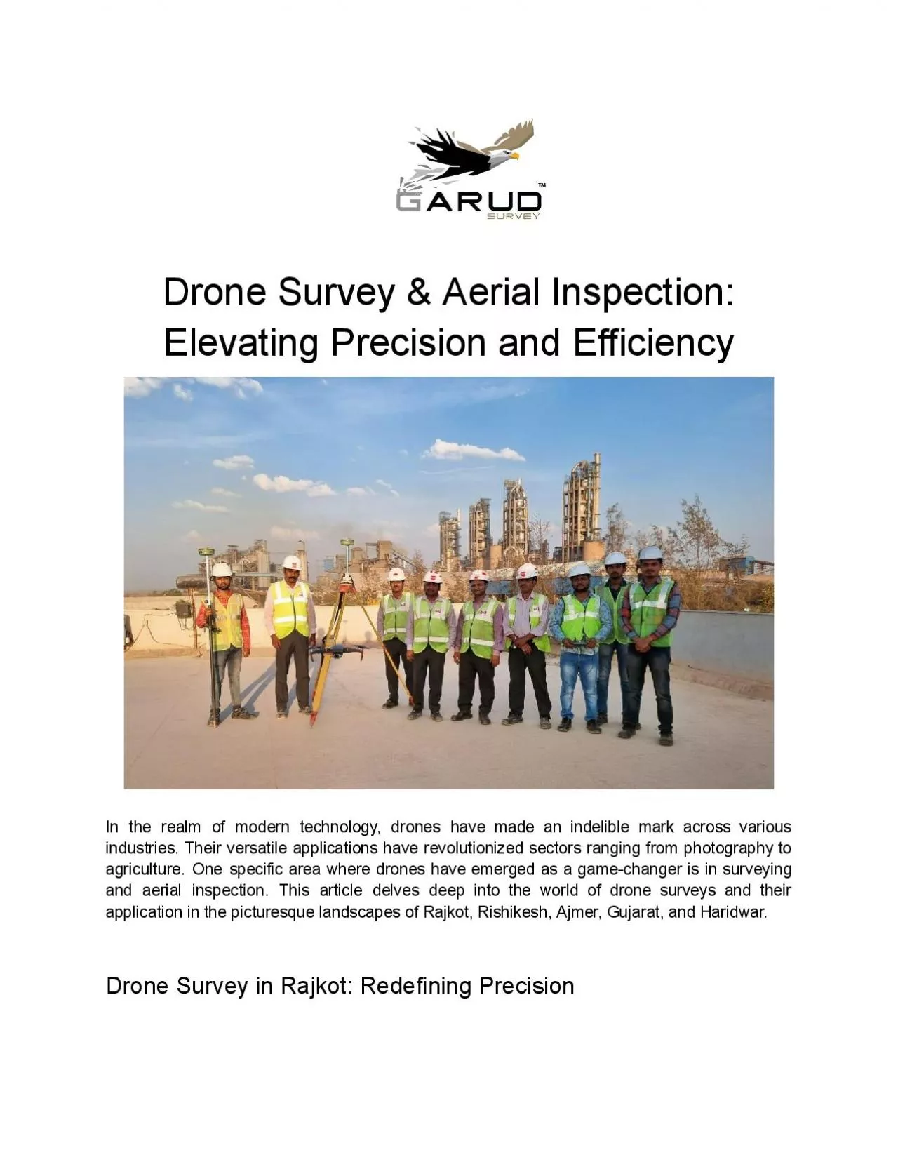 PDF-Drone Survey & Aerial Inspection: Elevating Precision and Efficiency