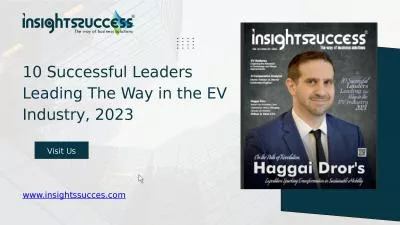 10 Successful Leaders Leading The Way in the EV Industry, 2023