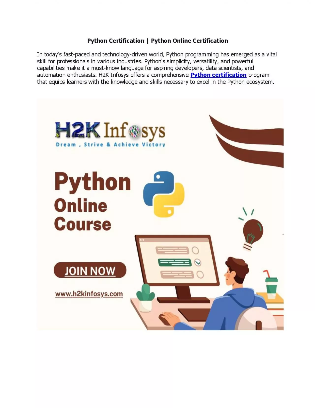 PDF-Python Certification | Python Online Certification