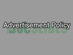 Advertisement Policy