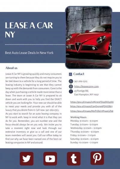 Car Leasing Service, Lease A Car NY