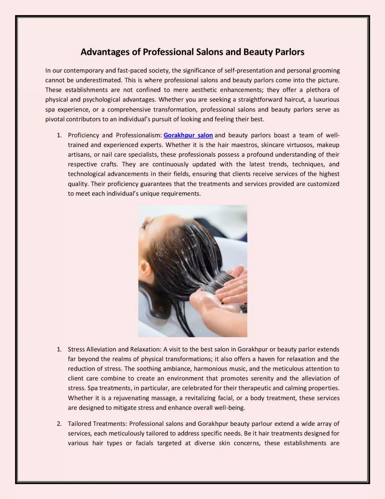 PDF-Advantages of Professional Salons and Beauty Parlors