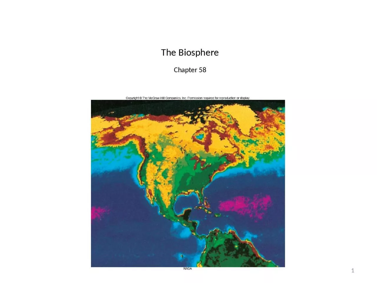 1 The Biosphere Chapter 58