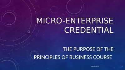 Micro-Enterprise Credential