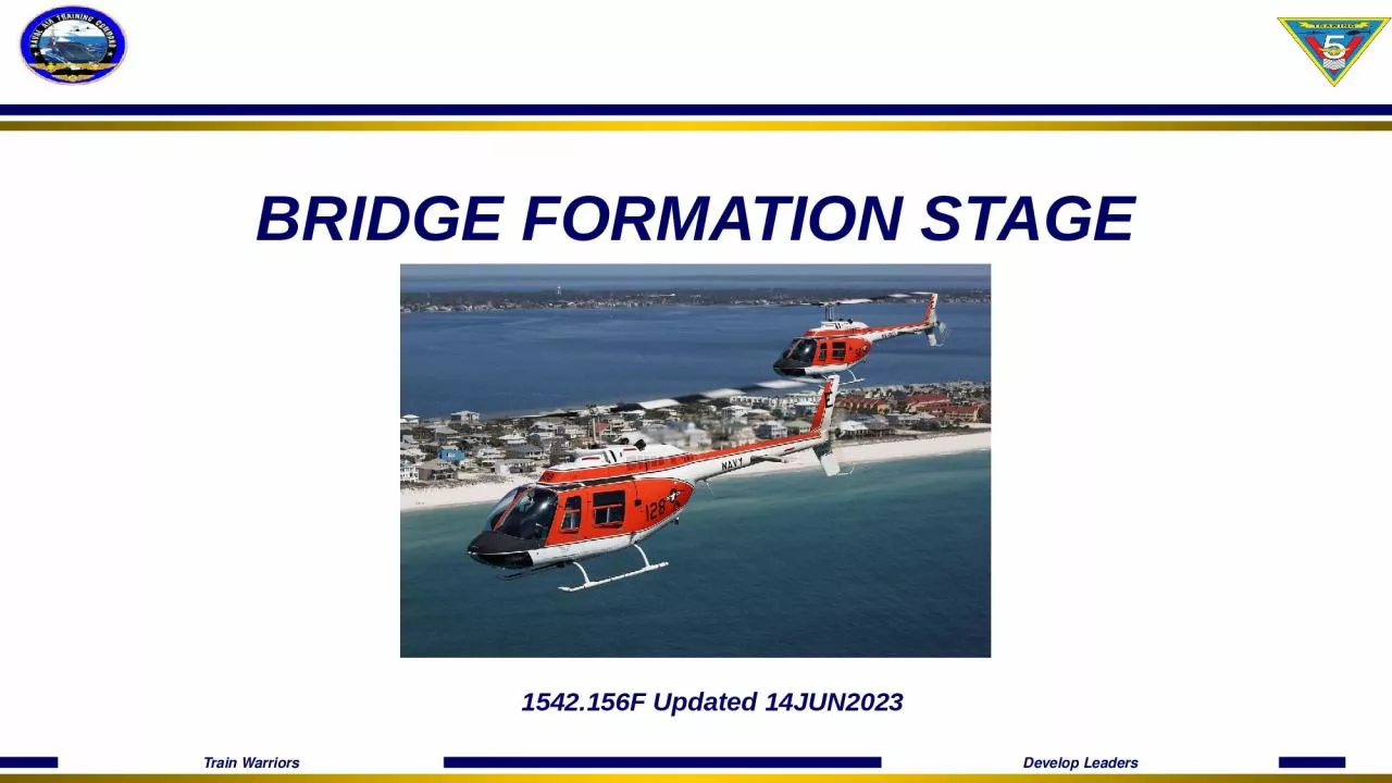 BRIDGE FORMATION STAGE 1542.156F
