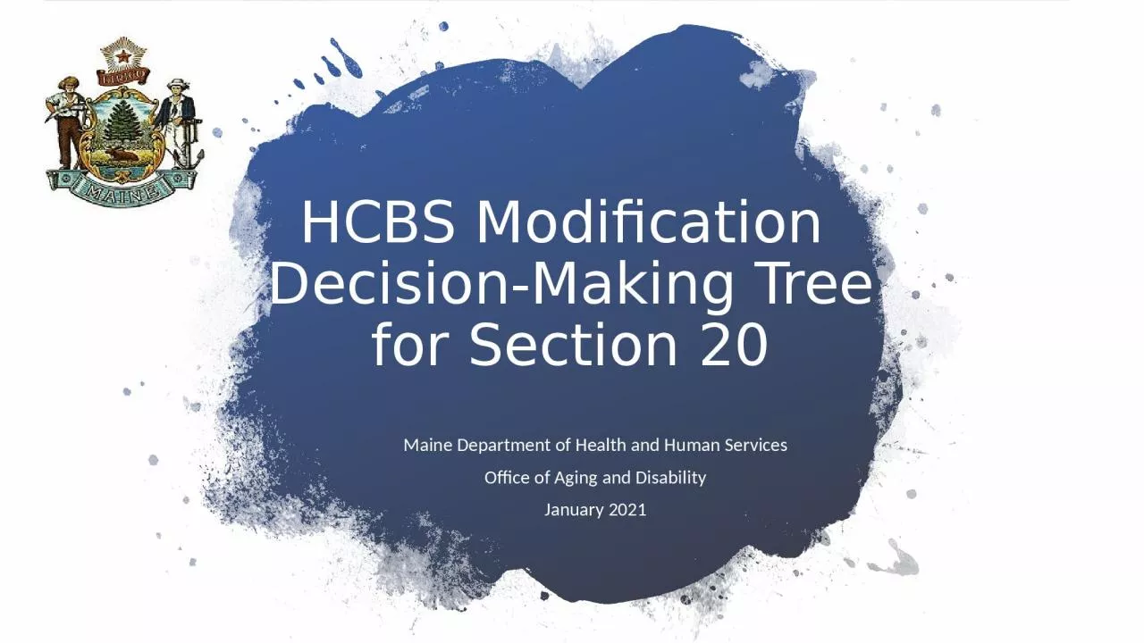 HCBS Modification  Decision-Making Tree for Section 20