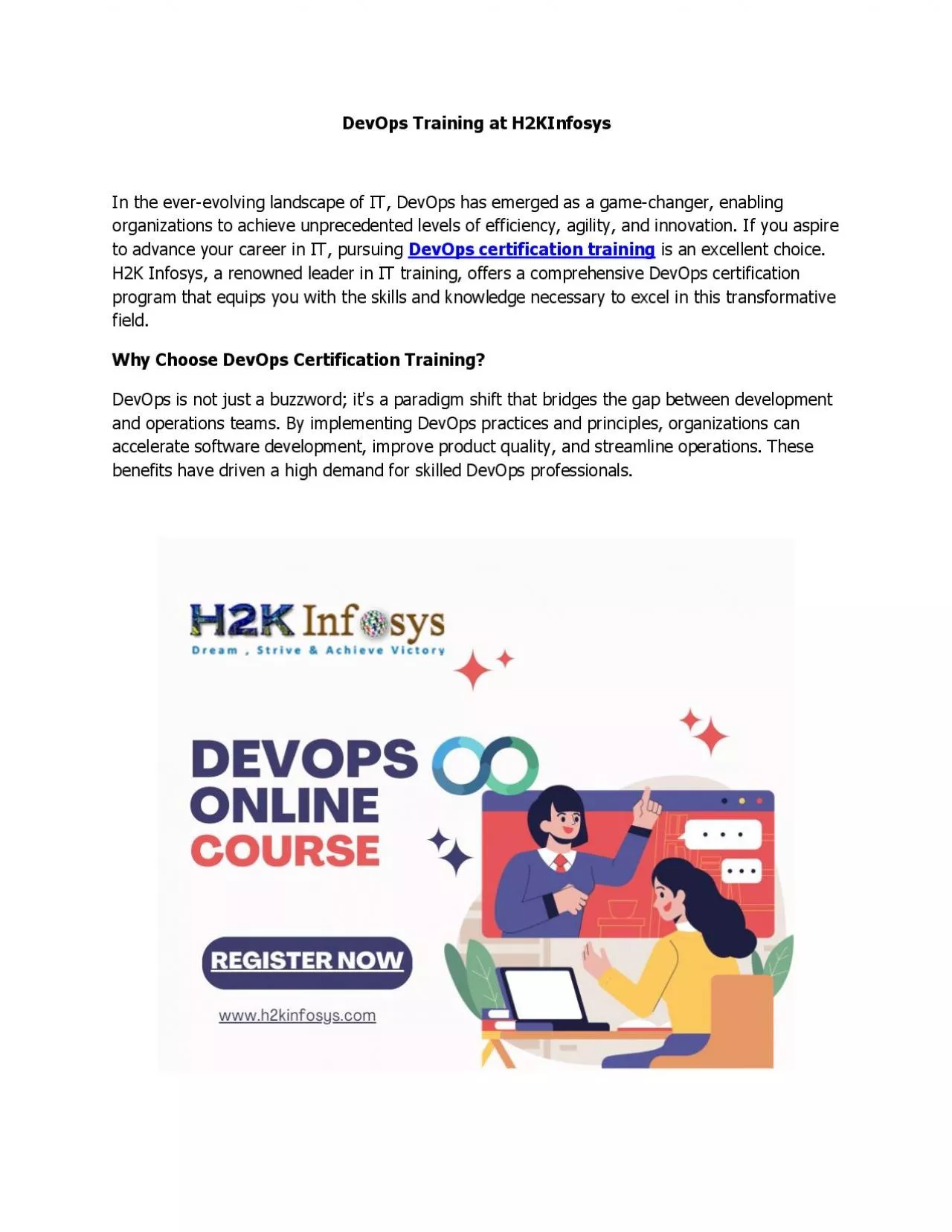 PDF-DevOps Training at H2KInfosys