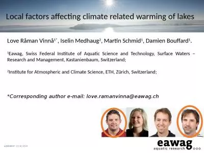 Local factors affecting climate related warming of lakes