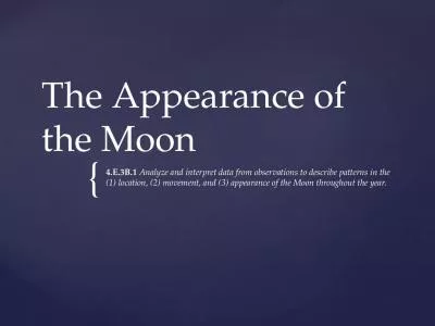 The Appearance of the Moon