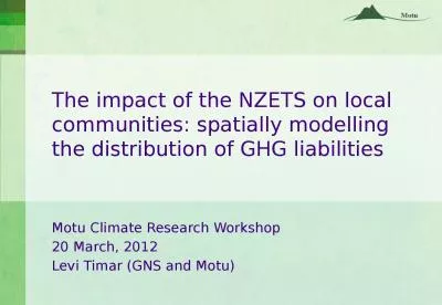 The impact of the NZETS on local communities: spatially modelling the distribution of