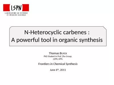 N- Heterocyclic   carbenes