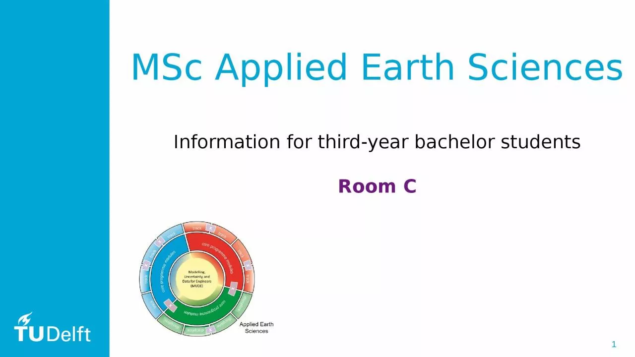 PPT-MSc Applied E arth Sciences