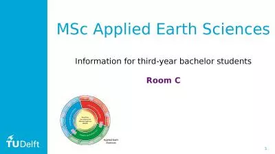 MSc Applied  E arth Sciences