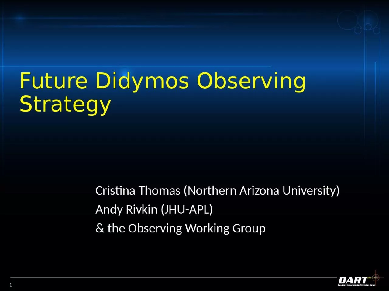 PPT-Future Didymos Observing Strategy