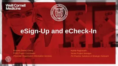 eSign -Up and  eCheck -In