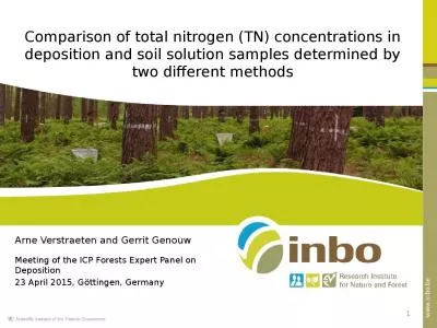 1 Comparison of t otal nitrogen (TN)