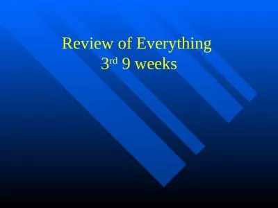 Review of Everything  3 rd