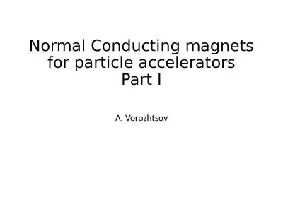 Normal Conducting magnets for particle