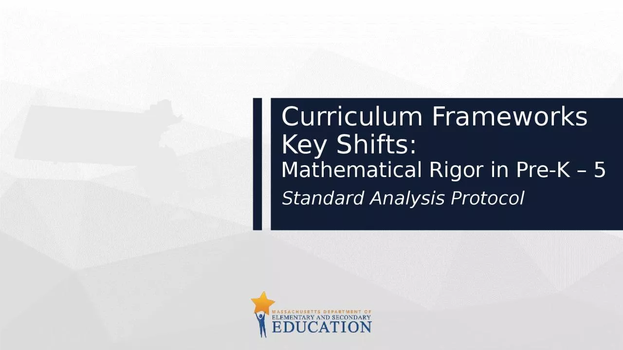 PPT-Curriculum Frameworks Key Shifts: