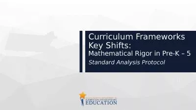 Curriculum Frameworks Key Shifts: