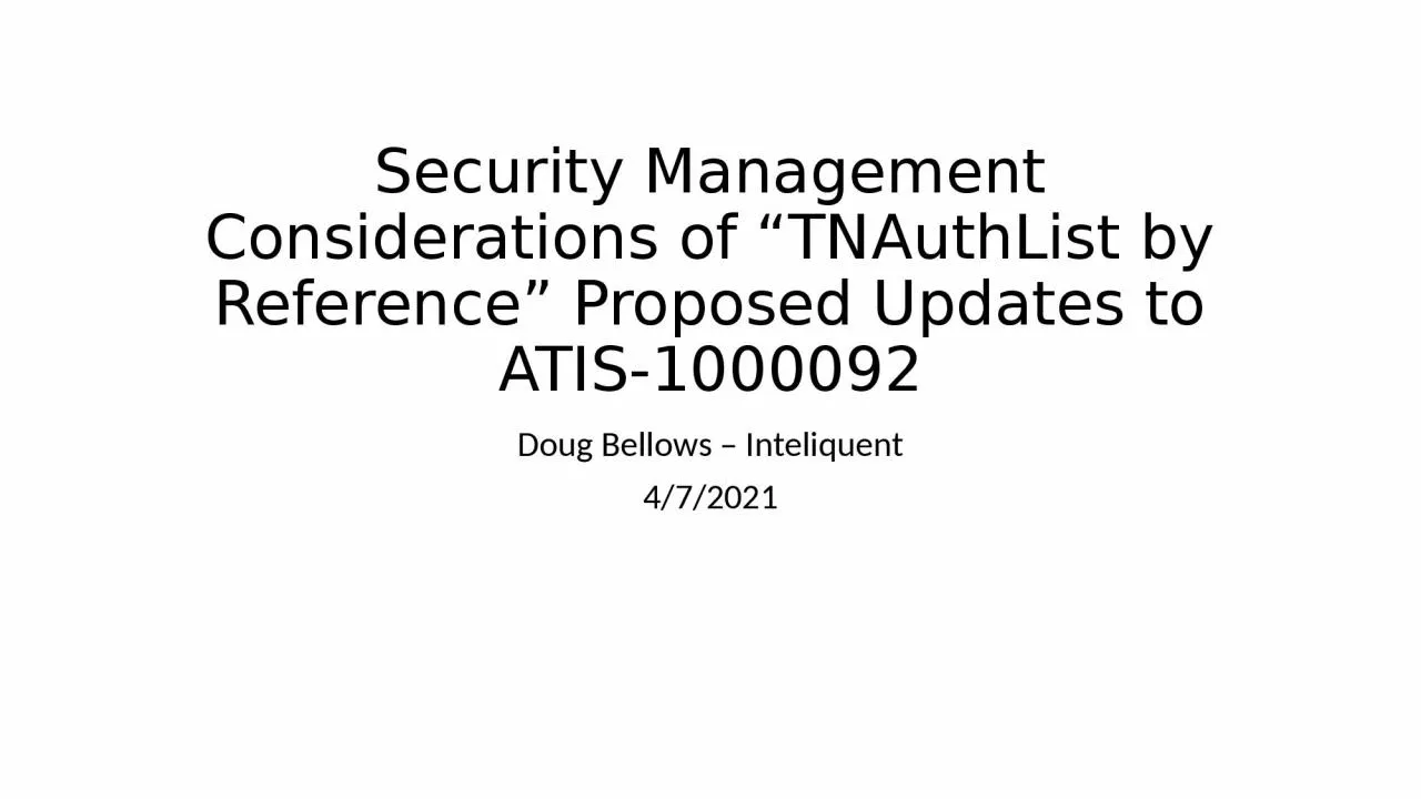 PPT-Security Management Considerations of “