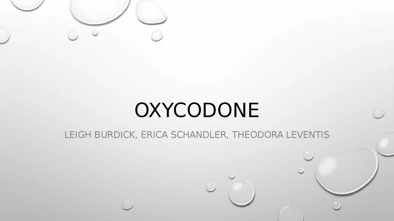 PPT-Oxycodone Leigh Burdick, Erica