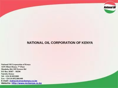 NATIONAL OIL CORPORATION OF KENYA