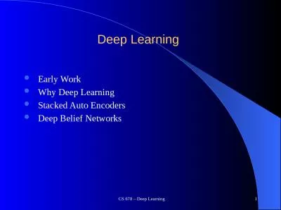 CS 678 – Deep Learning