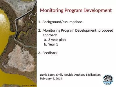 Source: C. Benton Monitoring Program Development