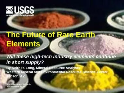 The Future of Rare Earth Elements