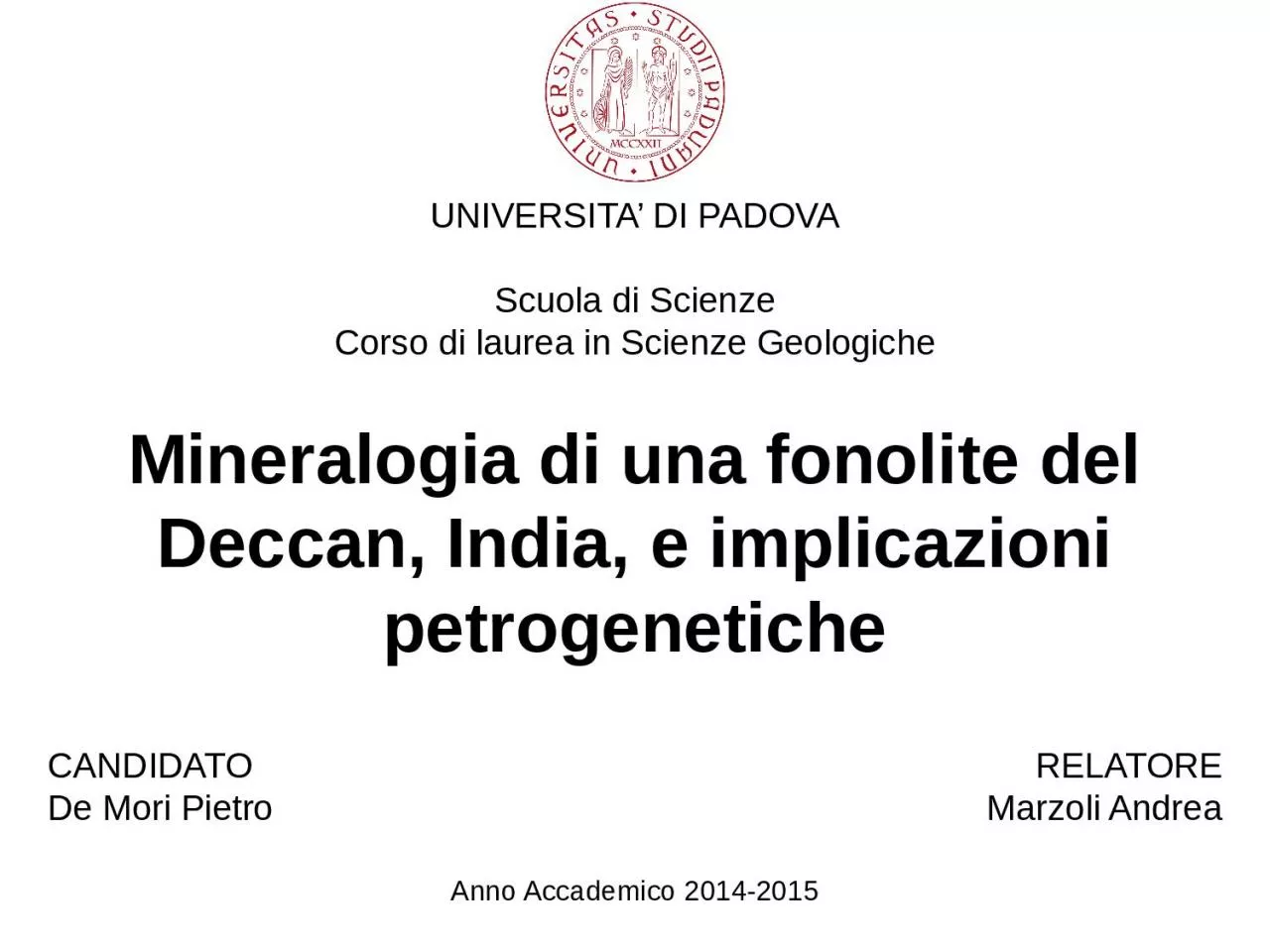 PPT-UNIVERSITA’ DI PADOVA