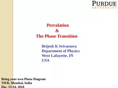 Percolation & The Phase Transition