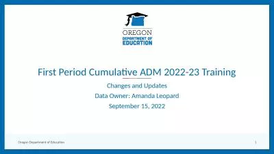 First Period Cumulative ADM 2022-23 Training