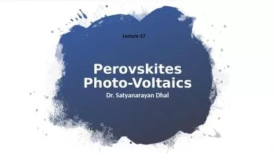 Perovskites Photo- Voltaics