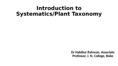 Introduction to Systematics/Plant Taxonomy