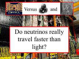 PPT-Versus and Do neutrinos really travel faster than light