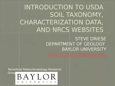 INTRODUCTION TO USDA SOIL