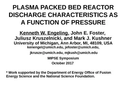 Plasma Packed bed reactor discharge characteristics as a function of pressure