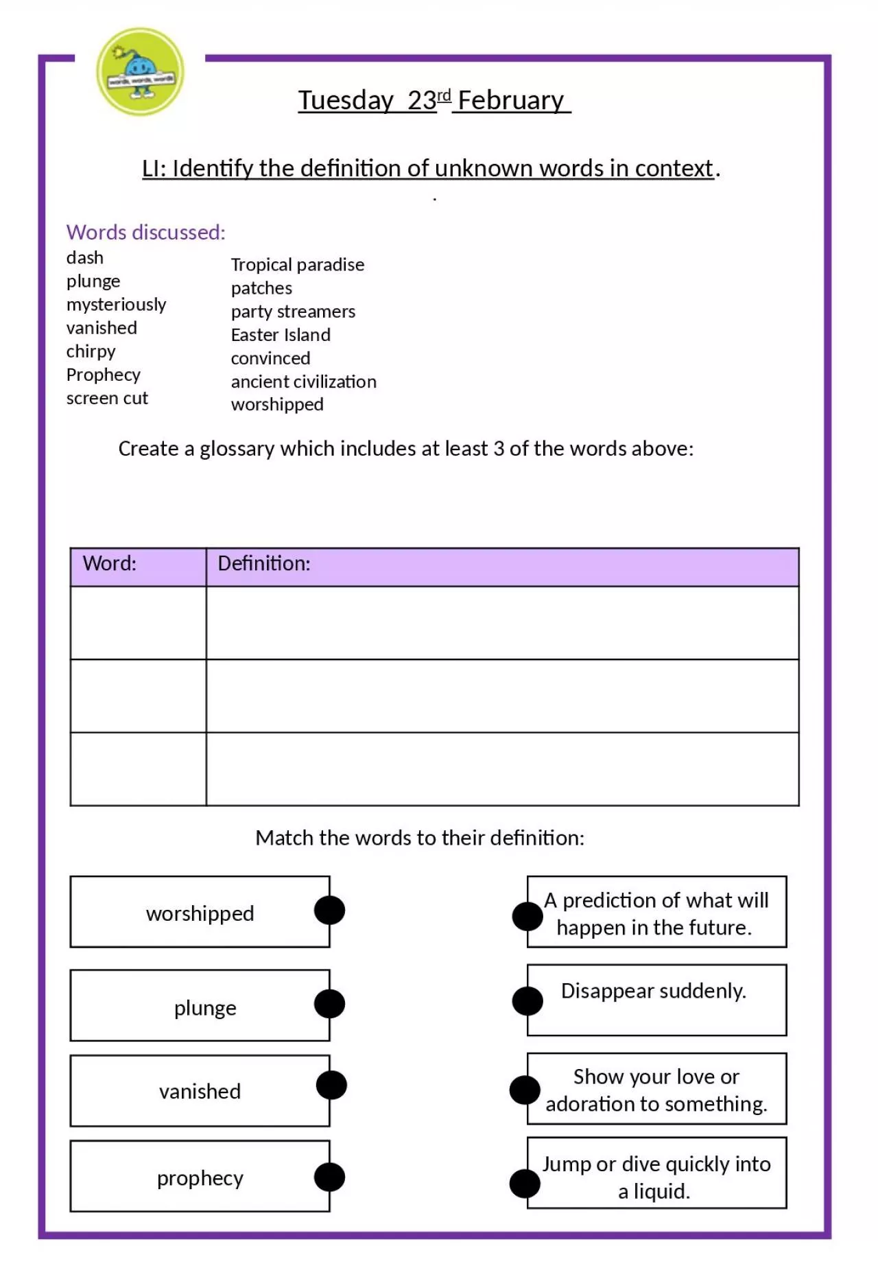 PPT-Tuesday 23 rd February