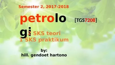 petro logi 2 SKS  teori 1 SKS