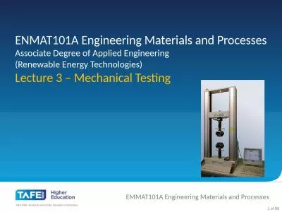 EMMAT101A Engineering Materials and Processes